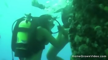 Underwater swimsuit play scuba