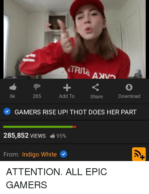 Gamers rise thot part
