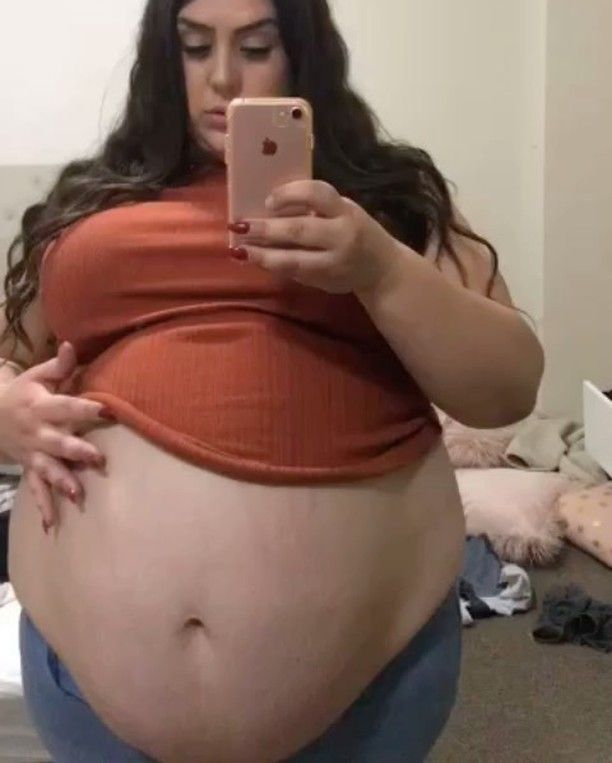 Korean girl stuffed belly