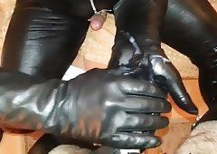 Leather gloves sex