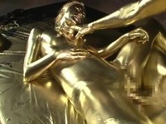 Sparkles reccomend gold body paint porn galleries