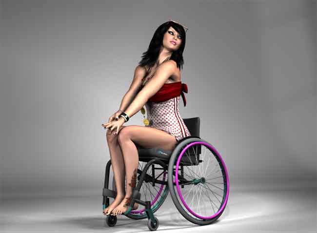 Fetish wheelchair girl